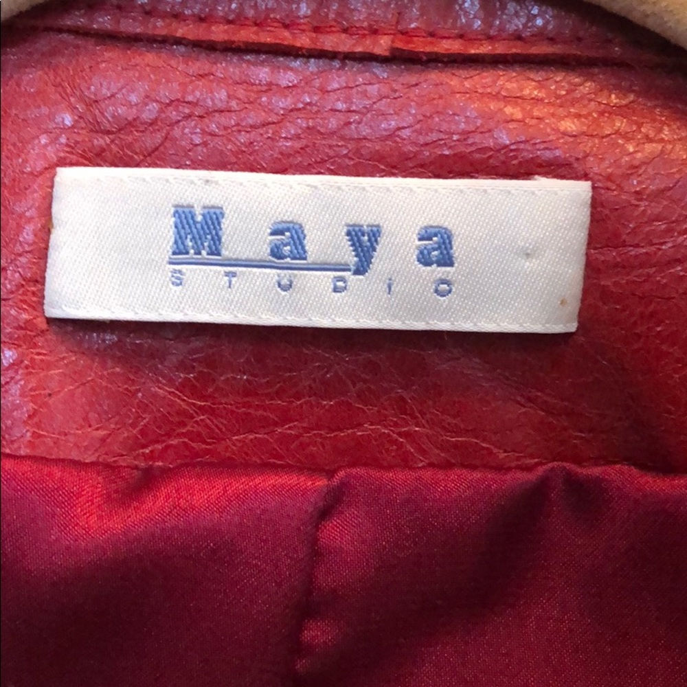Red leather jacket 🔥🔥 - Picture 4 of 5